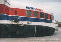 SRN4 Swift (GH-2004) being taken to the Hovercraft Museum